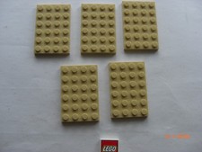 LEGO 3032 4114001 Platte 4 x 6 - beige 5x  Stück   Pharaohs Quest 7327