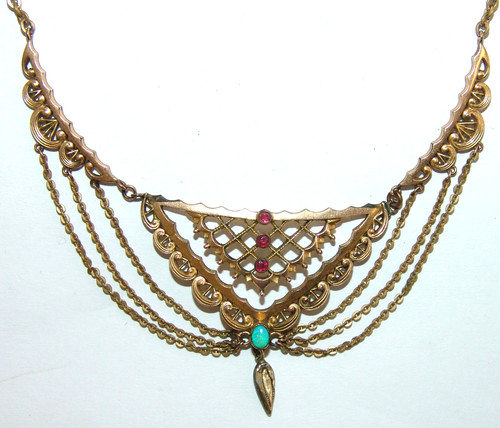 Collier kette jugendstil - -, um