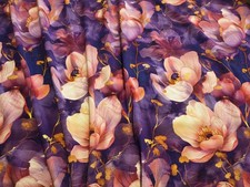 Viskose jersey blumen - blumen, lila