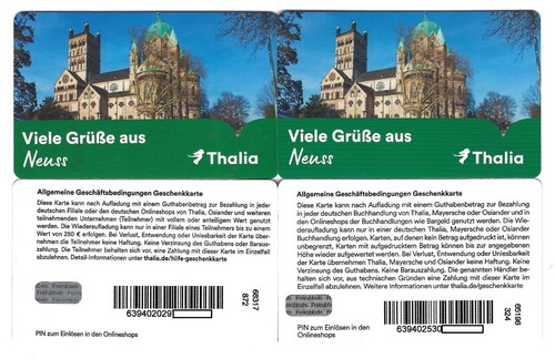 Geschenkkarte gift card thalia - geschenkkarte,