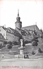 AK Hohenstein-Ernstthal Der Zierbrunnen auf dem Altmarkt Postkarte vor 1945