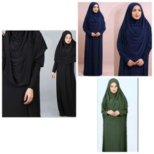 Damen Gebetskleid 3 Farben Abaya Muslim Langer Hijab