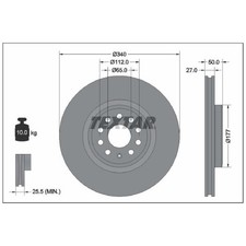 2x Bremsscheibe vorne für