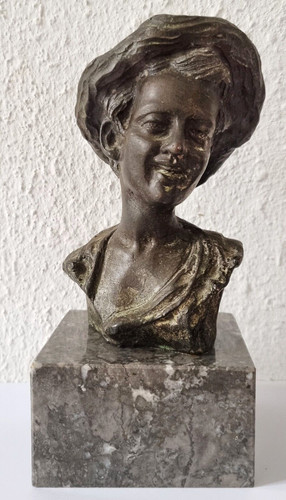 Schöne alte zinkguss büste - zinkguss,
