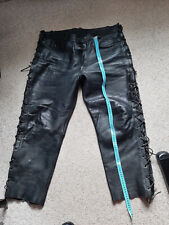 -Shopperhose schwarz, echt Leder Gr. 58