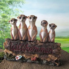 Erdmännchen Willkommen Schild