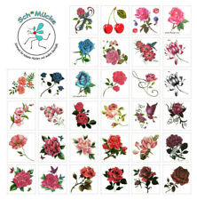 Faketattoo Blumen Schmetterlinge Rose Kirschen Lippen Einmal Tattoos temporär