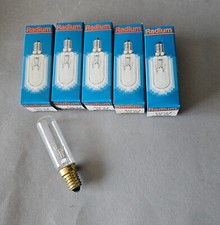 5 x alte UNBENUTZT e14 24V 25W Radium Glühbirne Röhre 81 x 20mm Leuchtmittel