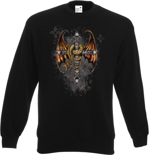 Sweatshirt schwarz drachen - sweatshirt,