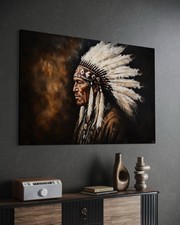Indianer leinwand bild person - indianer,