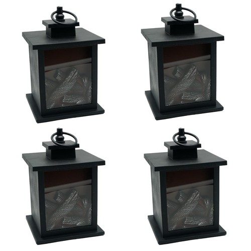 4er set deko led kaminofen - 4er,
