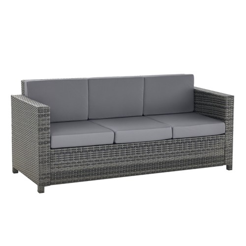 Outsunny poly rattan sofa - outsunny, poly-rattan