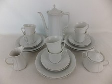 21-teil. Kaffeeservice ALT TIRSCHENREUTH Serie BARONESSE weiß für 6 Personen TOP