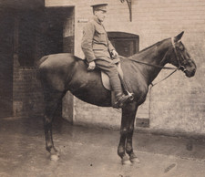 WW1 Soldat RPPC Foto beritten
