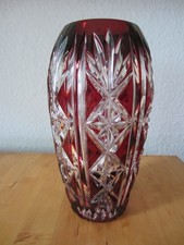 WMF Crystal Cabinet Kristall Glas Vase rubin-rot