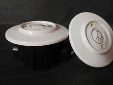 Orig.Bakelit Schalter Licht  Taster Unterputz weiß rund Steckdose ERU alt