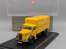 LKW Modell 1:43 Schuco Mercedes Benz L 6600 Koffer Deutsche Bundespost Vitrine