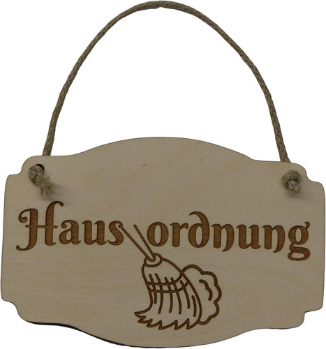 Türschild hausordnung vintage - türschild,