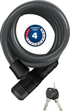 ABUS Booster 6512K/180/12 superflexiblem Spiralkabelschloss, Fahrradschloss