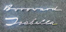 Schriftzug Borgward oder Isabella Chrom verchromen TOP ! Edel