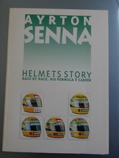 AYRTON SENNA HELMSTORY - 5 Helme Zeichnungen seiner Karriere - 1 Foto 42 X 30 cm