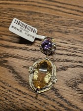 citrin anhänger 925 silber