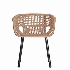 SUKA Stuhl taupe Seilgeflecht Gestell schwarz Aluminium Jan Kurtz