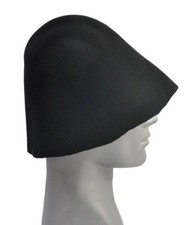 Hutstumpen Filz Hutform Wolle Hut Modist Wollfilz Hutmacher 90g schwarz Hutform