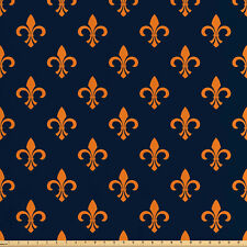 Fleur De Lis Satin Stoff als Meterware Wappen Design