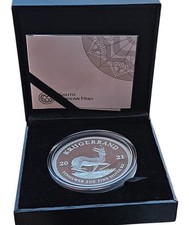Krügerrand Münze 2 oz Südafrika Silber PP 2021
