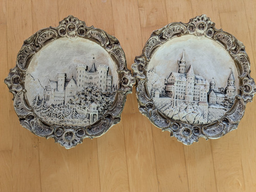 Wandteller set schloss - set,