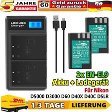 2x 7.2V ENEL9 EN-EL9A Akku
