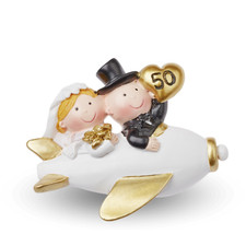 Goldpaar im Flugzeug Goldene