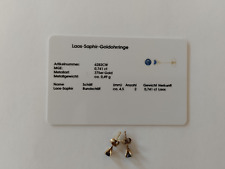 Laos-Saphir-Goldohrringe, 375er Gold, Ohrstecker, Juwelo