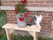 Blumenbank " Paul " Holz Bank Flur Diele Sitzbank Ofenbank NATUR  MASSIV Kinder