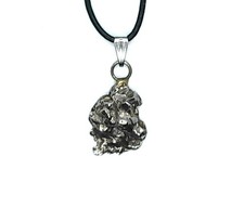 Meteorit Eisenmeteorit Anhänger + 1 m. Ziegenlederschnur und Echtheitszertifikat