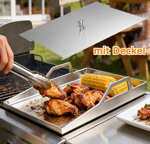 Edelstahl grillplatte set - grillplatte,