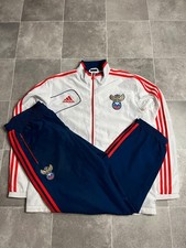 Seltener Vintage Adidas Tracksuit Russland 2011 weiß/blau (M)