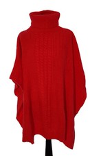 PONCHO Pink Zopfmuster