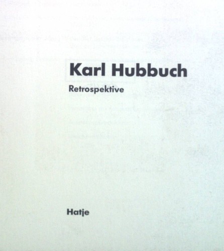 Retroperspektive hubbuch - retroperspektive.,