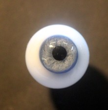 1 Paar Glasaugen für Reborn-Puppen rund  20 mm Ø hellblau Nr.20