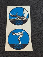 2er Set - OLYMPIA - Segeln / Schwimmen➔ Sticker / Aufkleber ➔ *aus Sammlung* 383