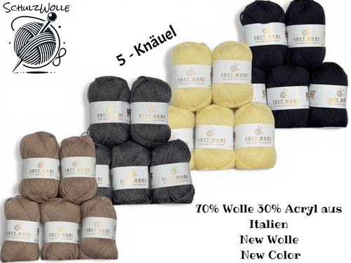 5x50g schurwolle wolle 70 - schurwolle, /