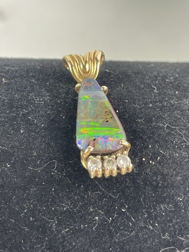 18k gold schwarzer opal - 18k,