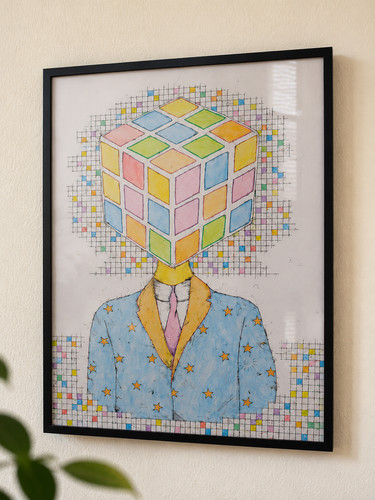 Buntstift zeichnung pop art - zeichnung, pop-art