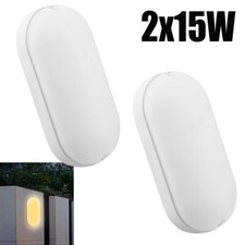 2X 15W LED Feuchtraumleuchte Ovalleuchte Wannenleuchte Kellerleuchte Lampe IP65