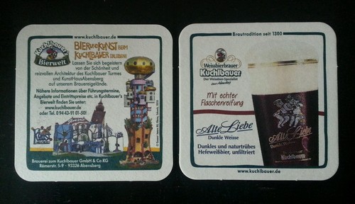 Beer mat abensberg kuchlbauer - mat,