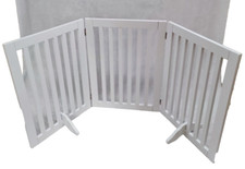 Kinder Absperrgitter verstellbar Schutzgitter 70x154 cm Holzwerkstoff Weiß