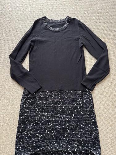 Strick kleid winter schwarz - kleid, s