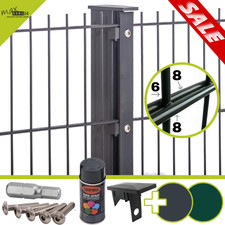 Doppelstabmattenzaun 8/6/8 Set